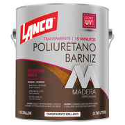 Barniz poliuretano secado 15 minutos transparente brillante 1 gal Lanco