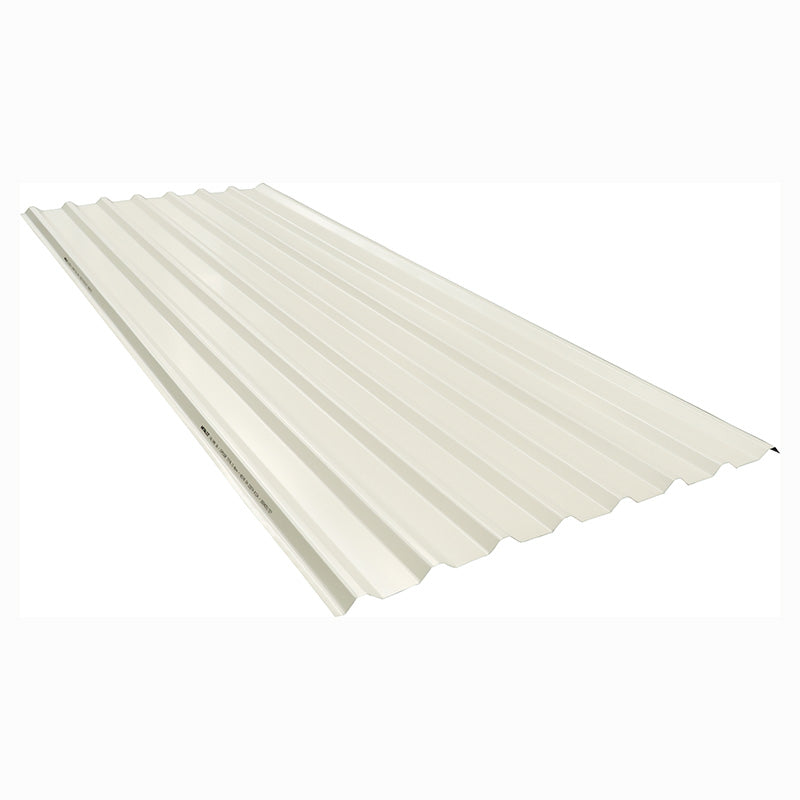 Lámina techo rectangular acero # 26 0.38 mm 107 x 305 cm blanca Metalco