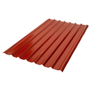 Lámina techo rectangular hierro # 26 0.46 mm 106 x 305 cm rojo metalco