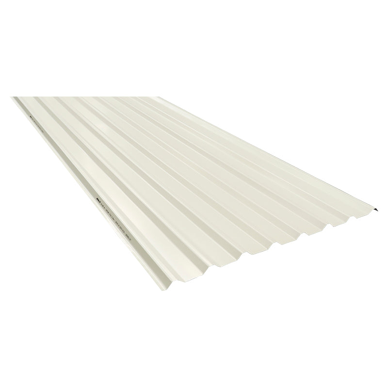 Lámina techo rectangular hierro # 26 0.46 mm 106 x 183 cm blanco metalco