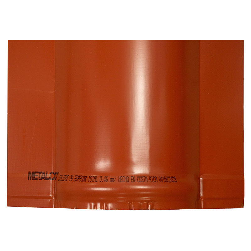 Cumbrera teja colonial hierro # 28 0.32 mm 30 x 121 cm teja metalco