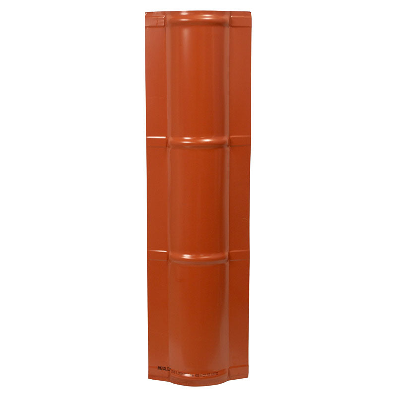 Cumbrera teja colonial hierro # 28 0.32 mm 30 x 121 cm teja metalco