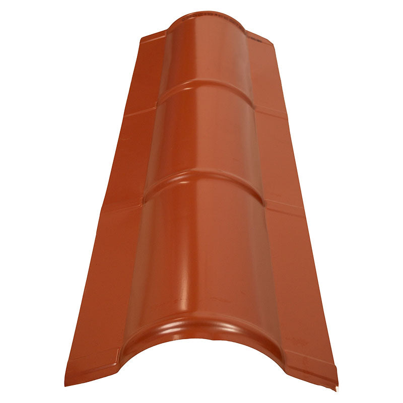 Cumbrera teja colonial hierro # 28 0.32 mm 30 x 121 cm teja metalco