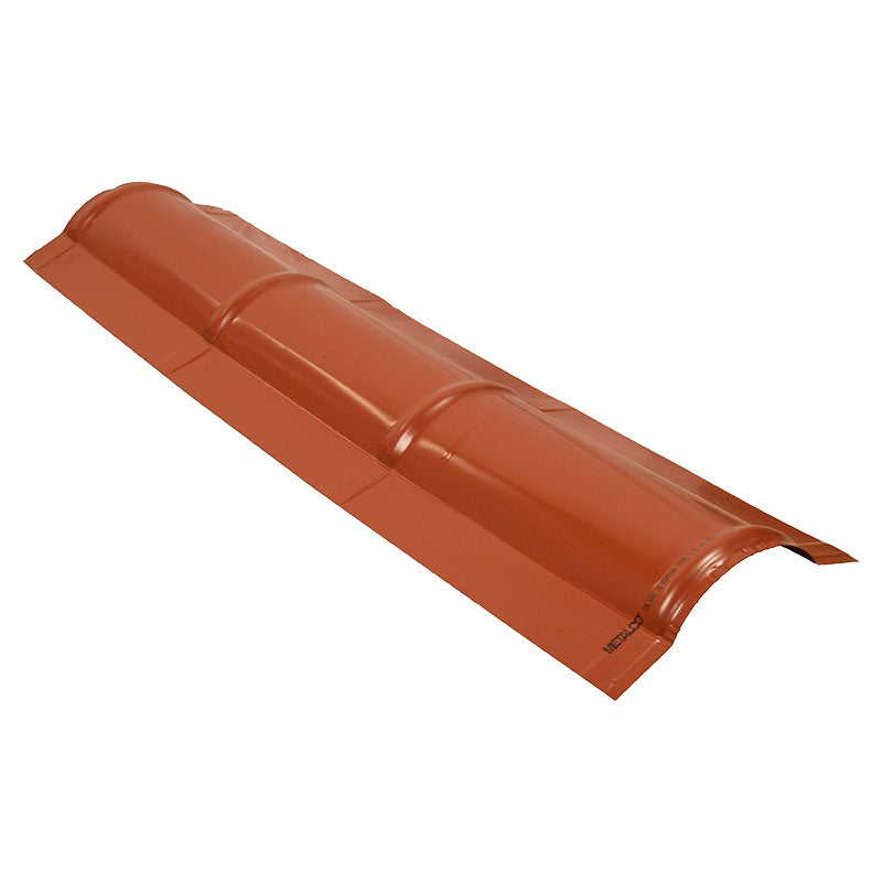 Cumbrera teja colonial hierro # 28 0.32 mm 30 x 121 cm teja metalco