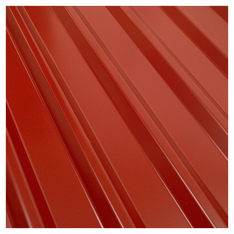 Lámina techo rectangular hierro # 26 0.46 mm 106 x 244 cm rojo metalco