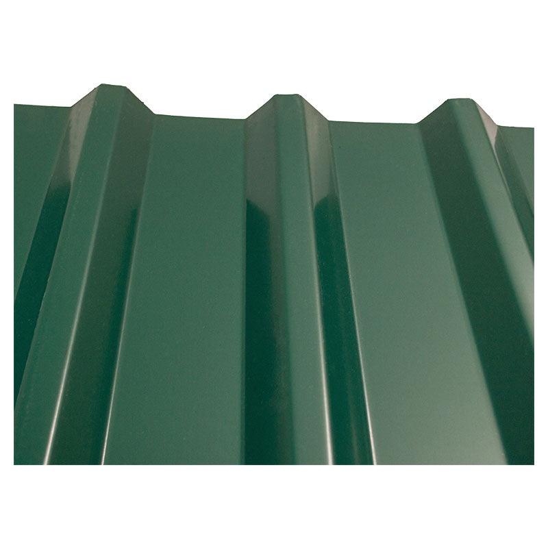Rectangular iron roof sheet #26 0.46 mm 106 x 244 cm green metalco