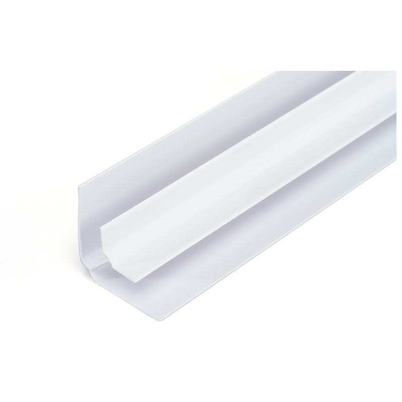 Angular interno para tablilla plástica 590 cm 7,5 mm blanca