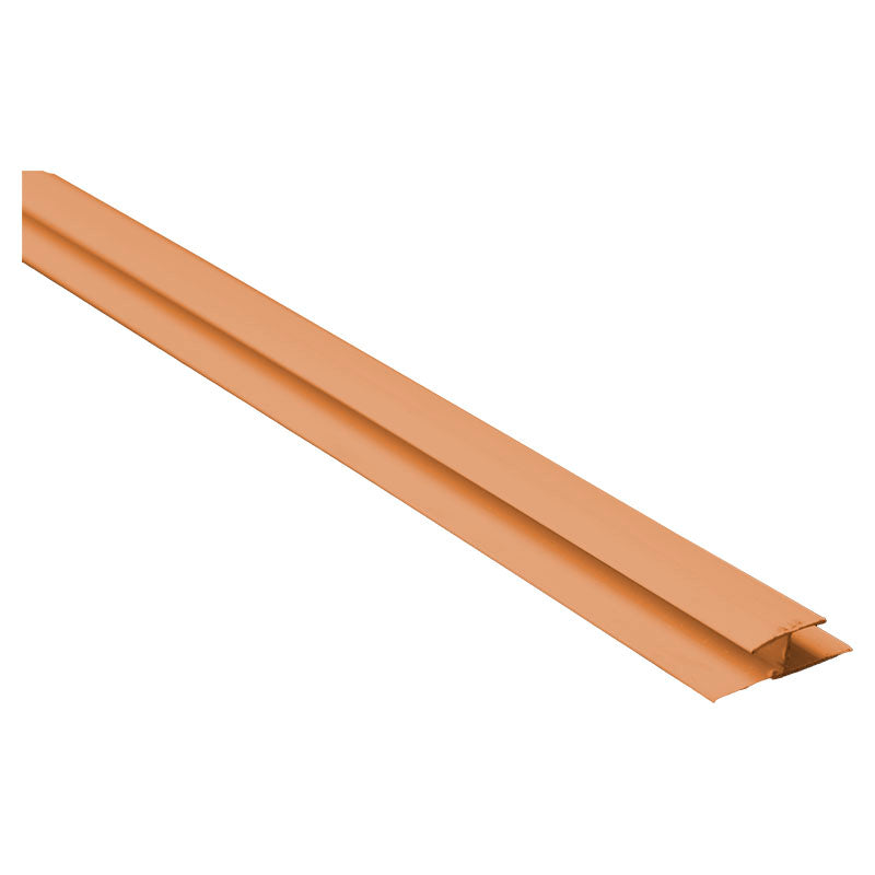 Unión para tablilla plástica 590 cm 7,5 mm caoba