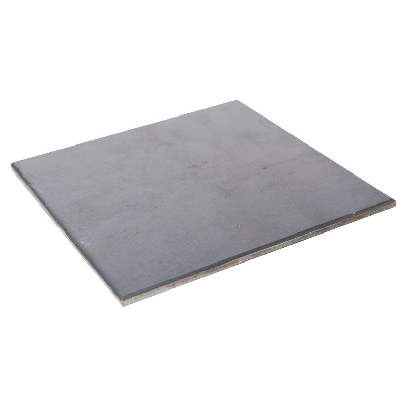 Black iron plate 3/16" 15 x 15 cm without perforations