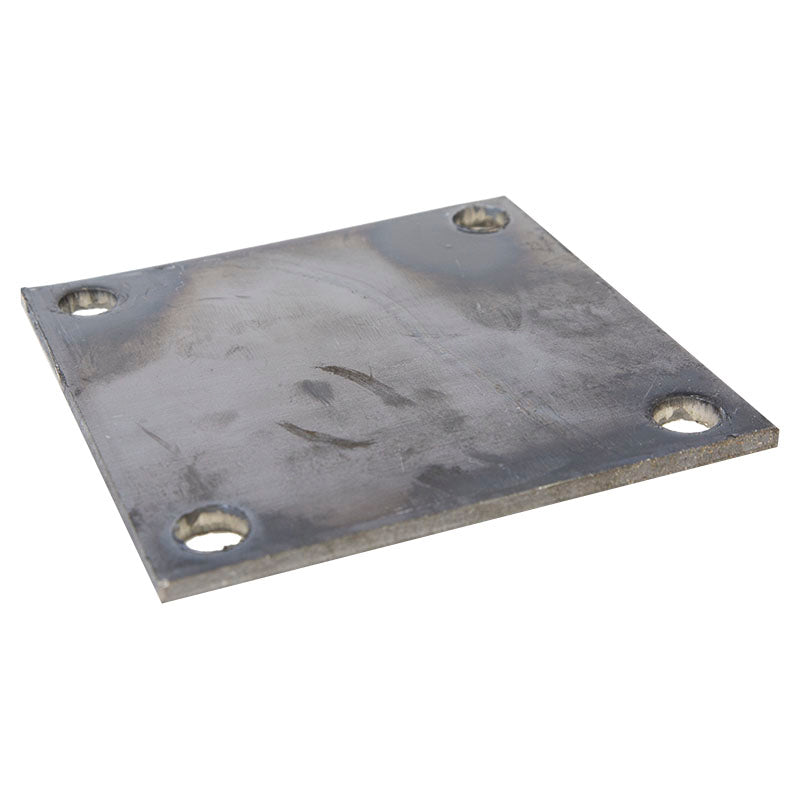 Placa hierro negro 1/4" 20 x 20 cm con perforaciones