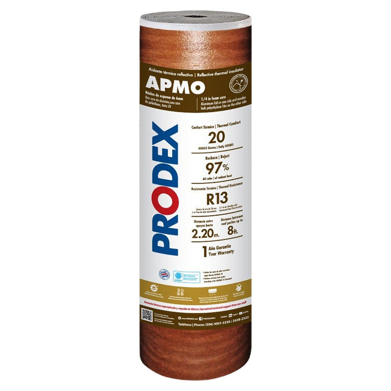 Aislante térmico Prodex acabado madera 6 mm 1,22 x 10 m