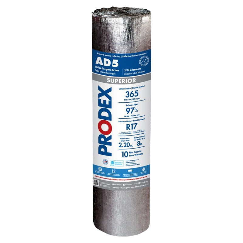 Aislante térmico Prodex AD5 5 mm 1,22 x 20 m