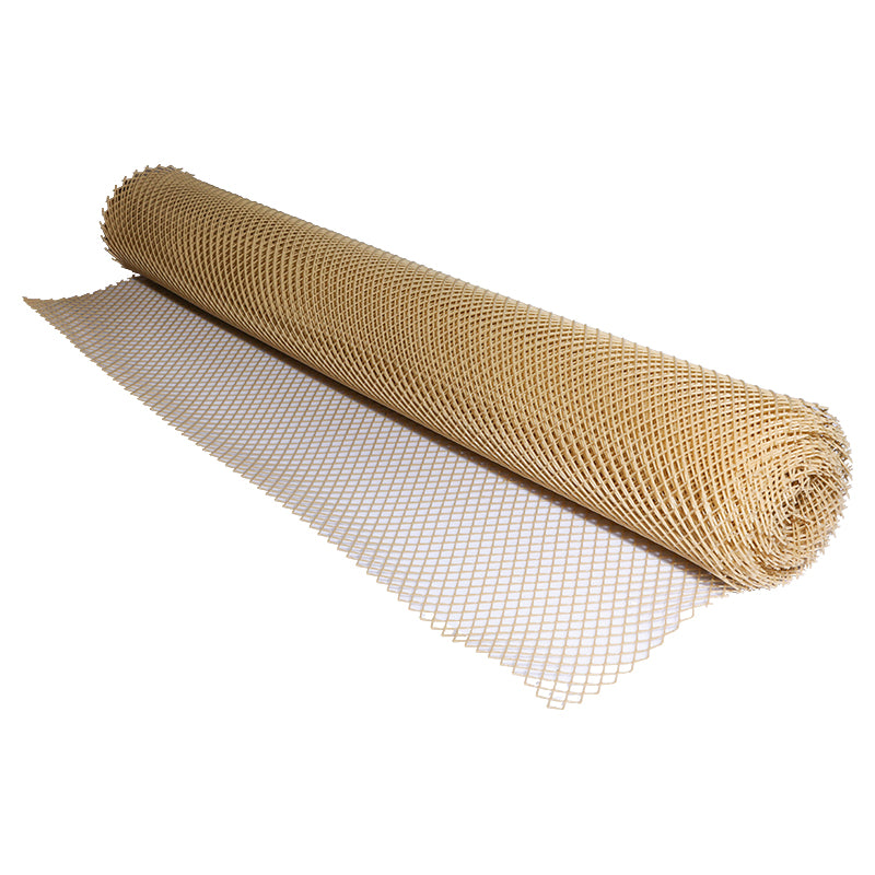 Malla diamante café cultivo liviana 11 x 11 mm x 1m
