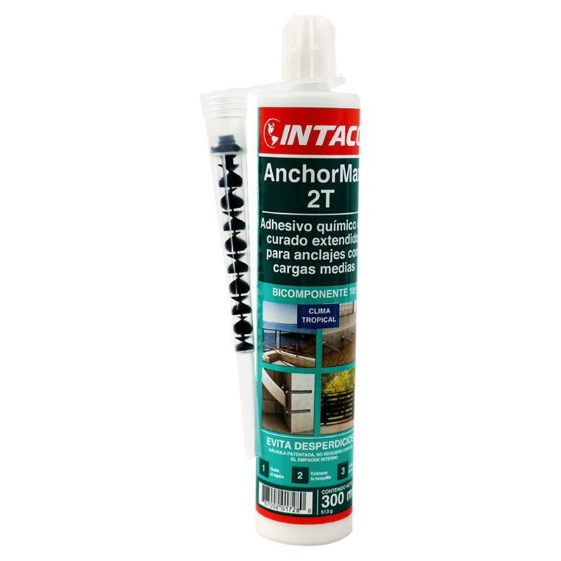 Extended cure adhesive for medium load anchors tropical climates AnchorMax 2T 300 ml