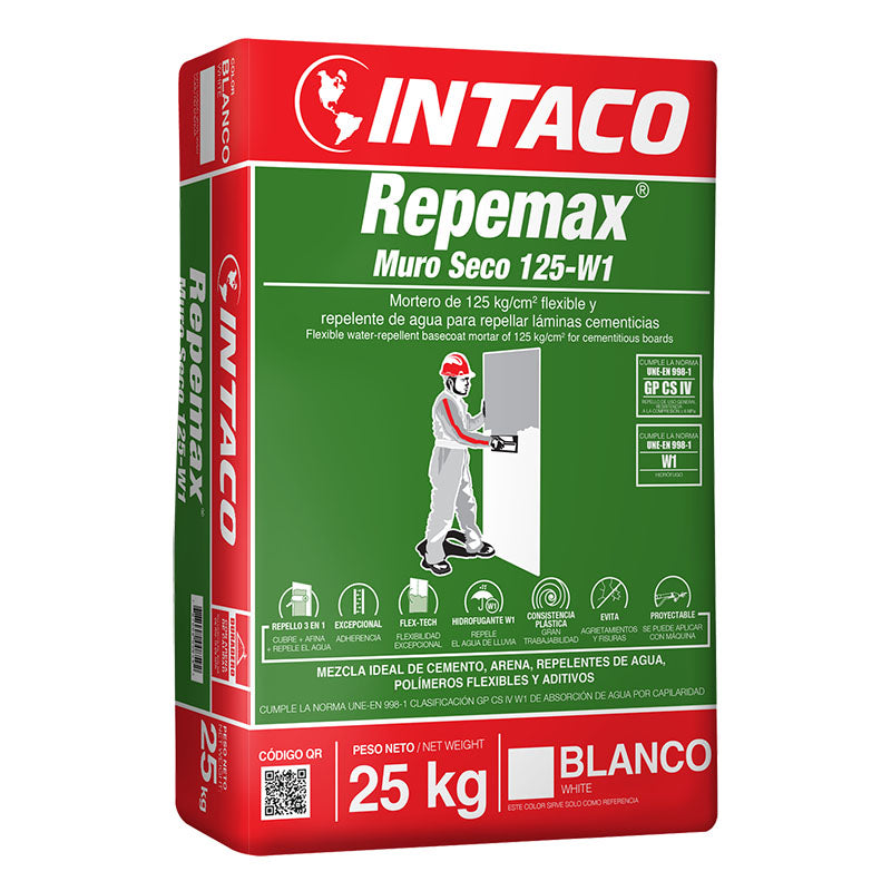 Repello Muro Seco Blanco REPEMAX 125 25Kg