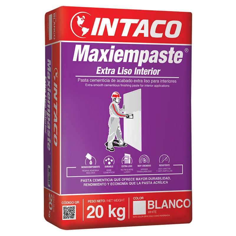 Revestimiento  MAXIEMPASTE Extra liso interior 20Kg