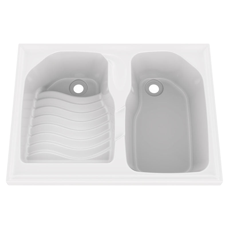 Pila porcelana fría batea izquierda 19,4 x 80 x 60 cm