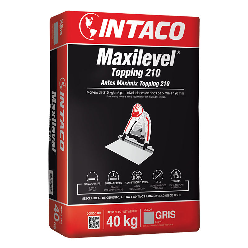 Nivelador para pisos Maxilevel Topping 210 40 kg