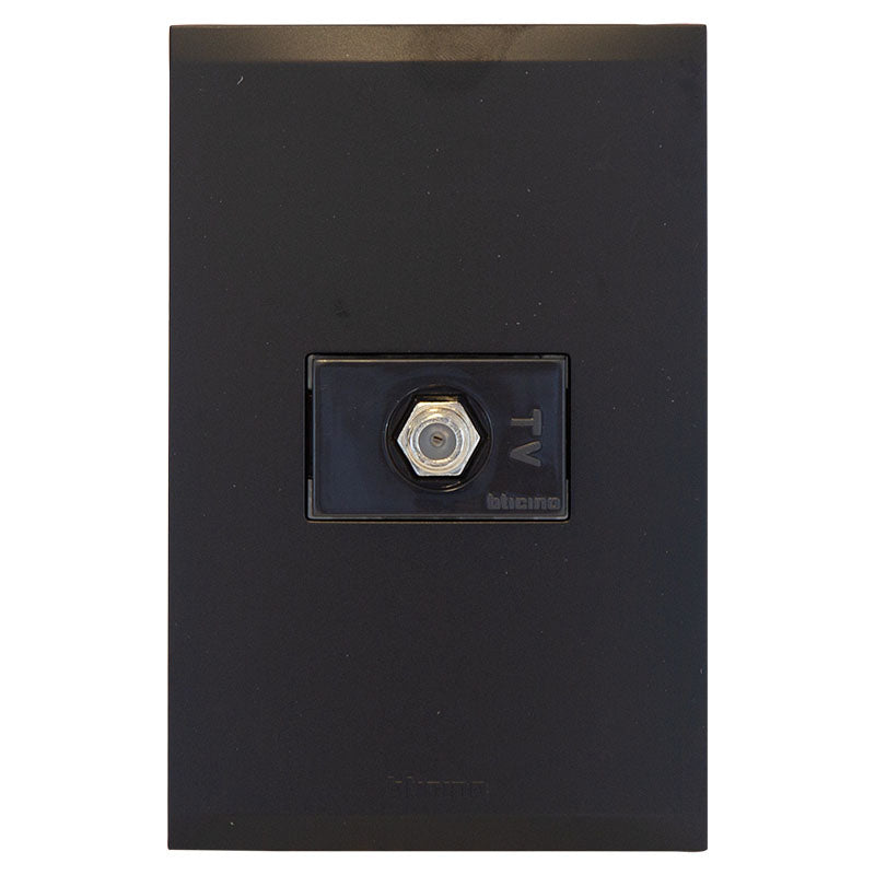 Toma coaxial para TV negro