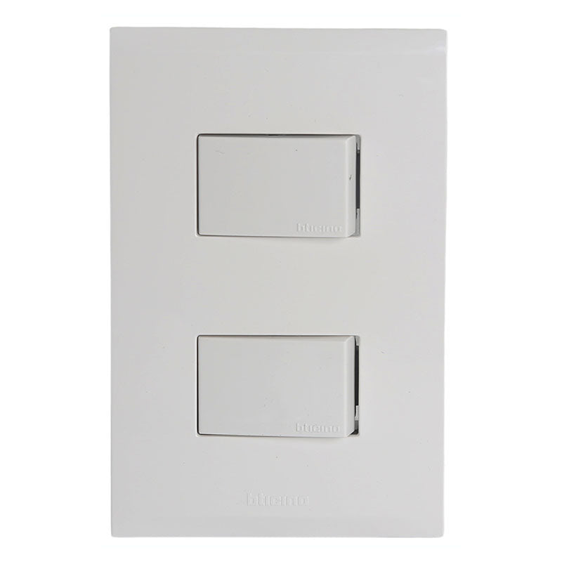 Interruptor doble unipolar blanco