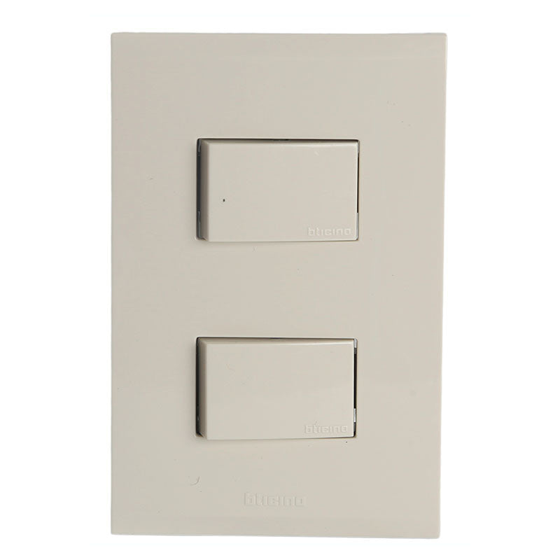 Interruptor doble unipolar marfil