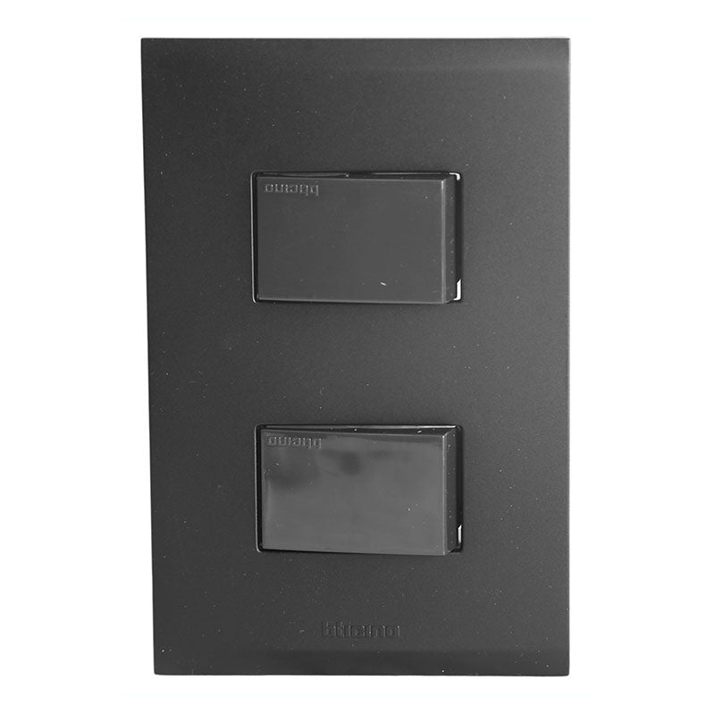 Interruptor doble unipolar negro