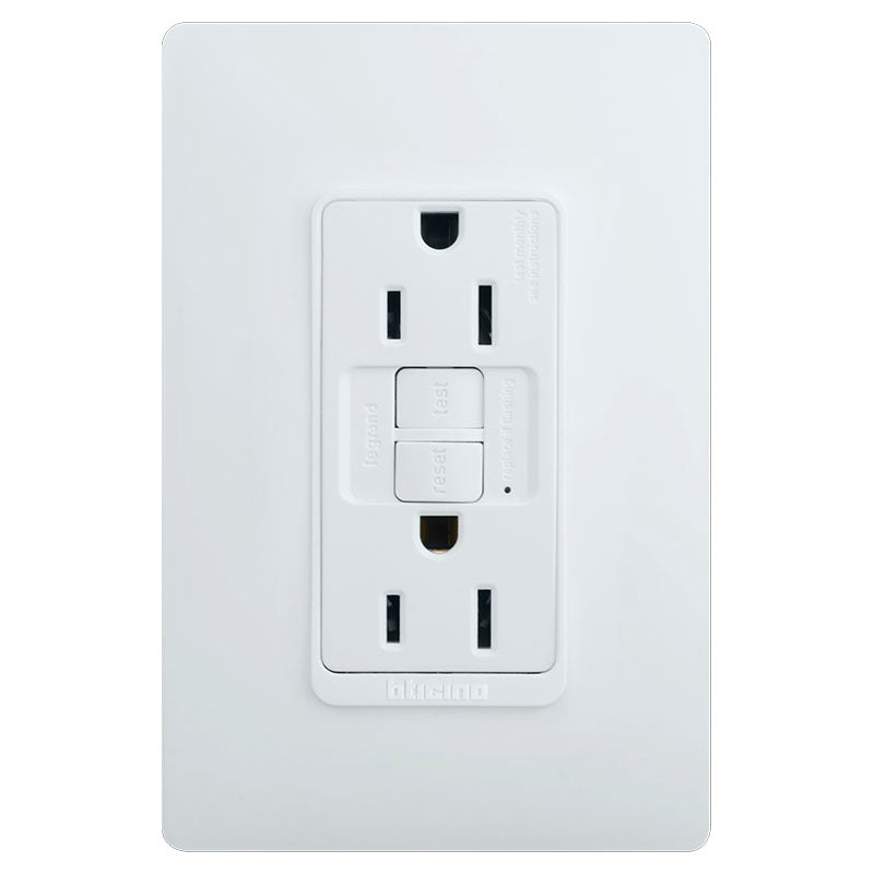 Tomacorriente doble gfci 15 a 127 v blanco bticino lúzica