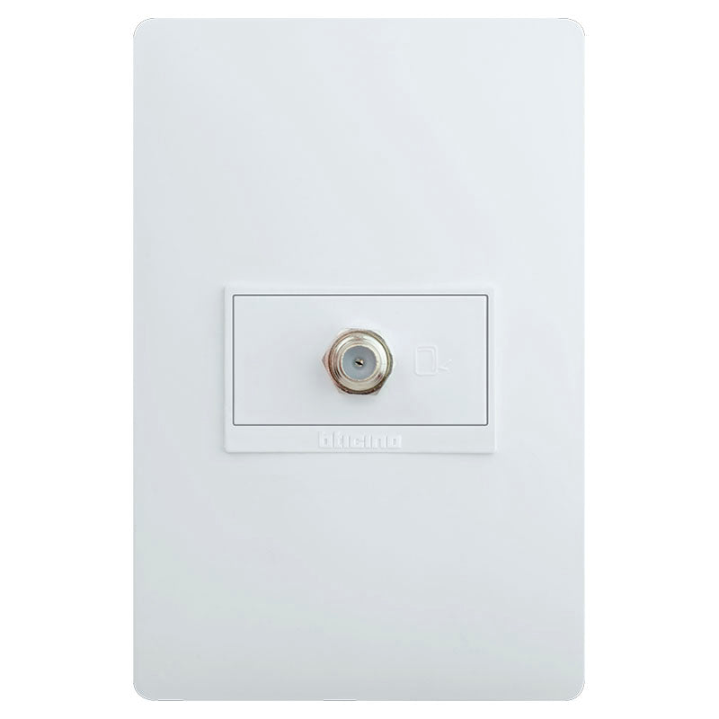 Tomacorriente coaxial tv blanco bticino lúzica