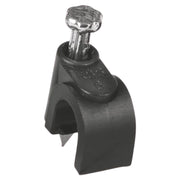 Grapa plástica curva 6 mm negra 20 uds