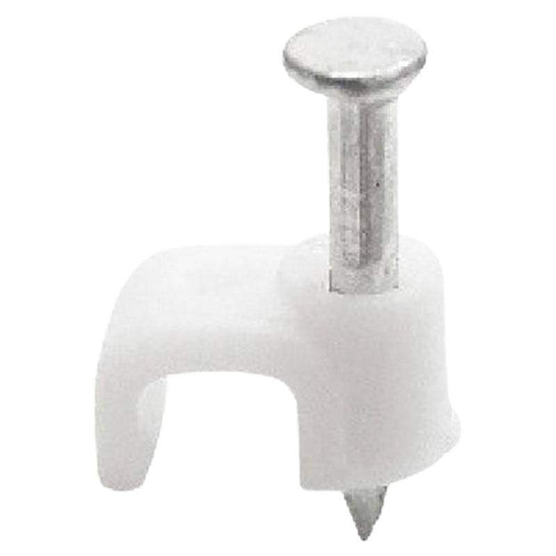 Straight plastic staple 12 mm white 100 units