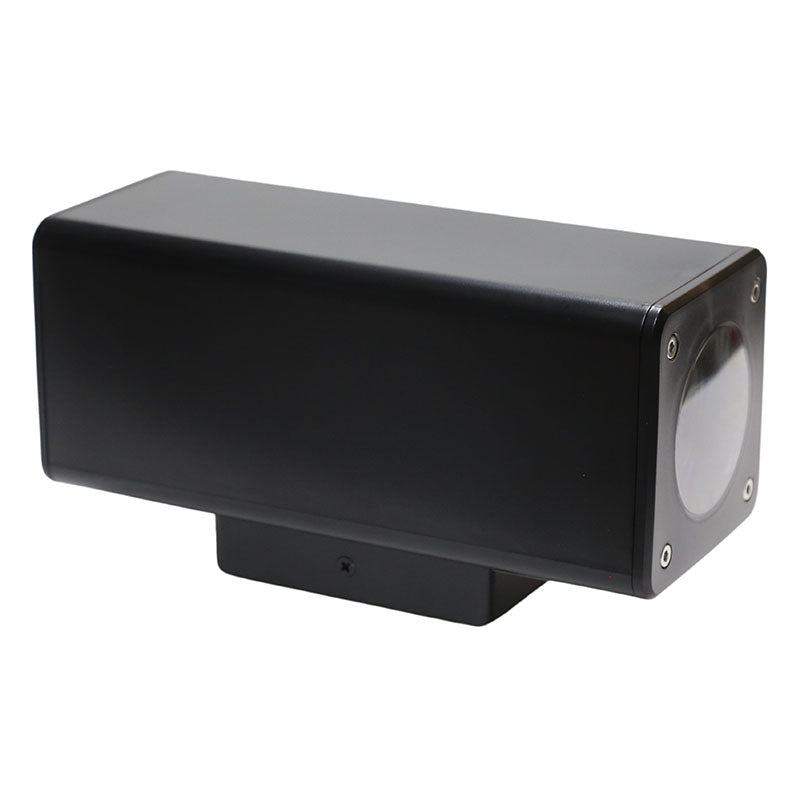 Farol de pared cuadrado negro luz arriba y abajo GU10