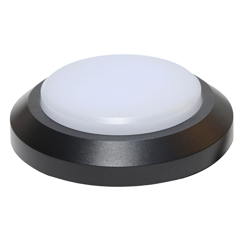 Black 3W round surface-mounted lamp