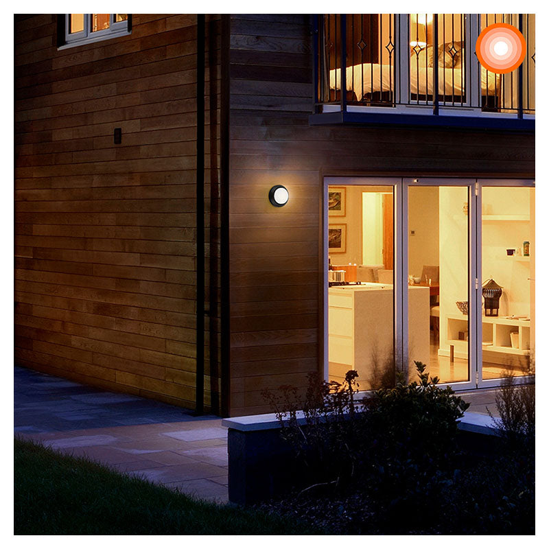 Black 3W round surface-mounted lamp