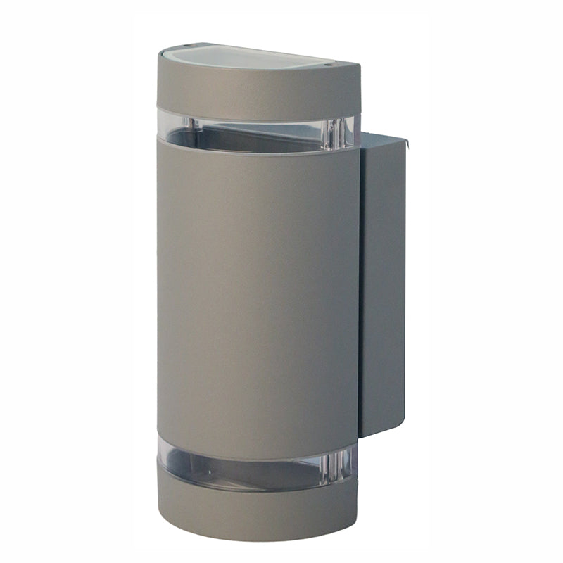 Satin aluminum GU10 double spotlight