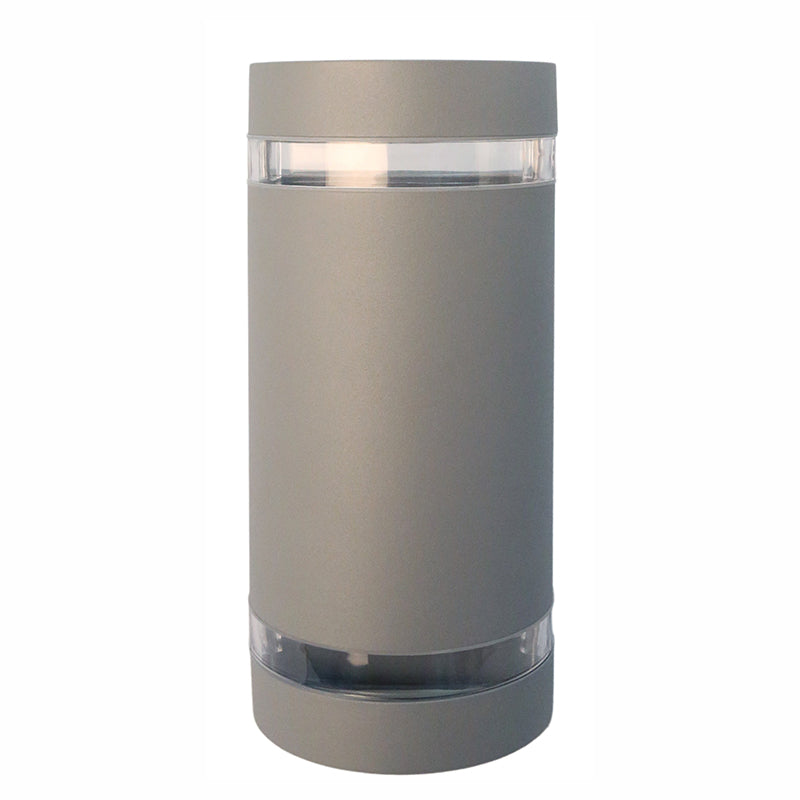 Satin aluminum GU10 double spotlight