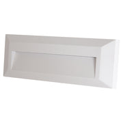 Rectangular white recessed LED wall light