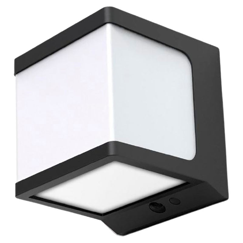 Modern black solar LED wall light P26026