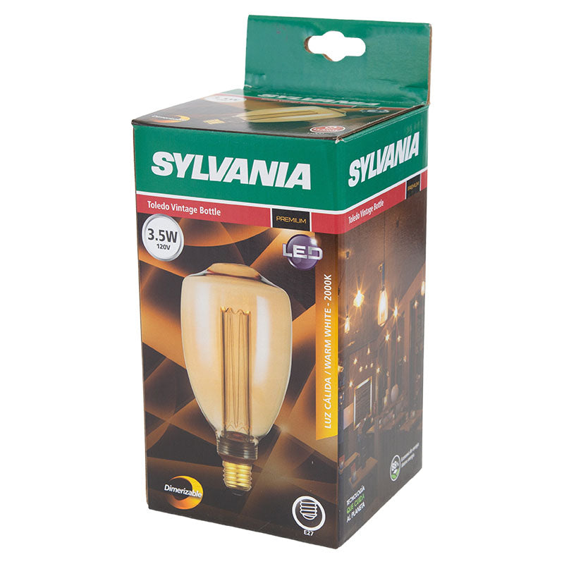 Dimmable vintage LED bottle bulb, 3.5W, warm white 2000K