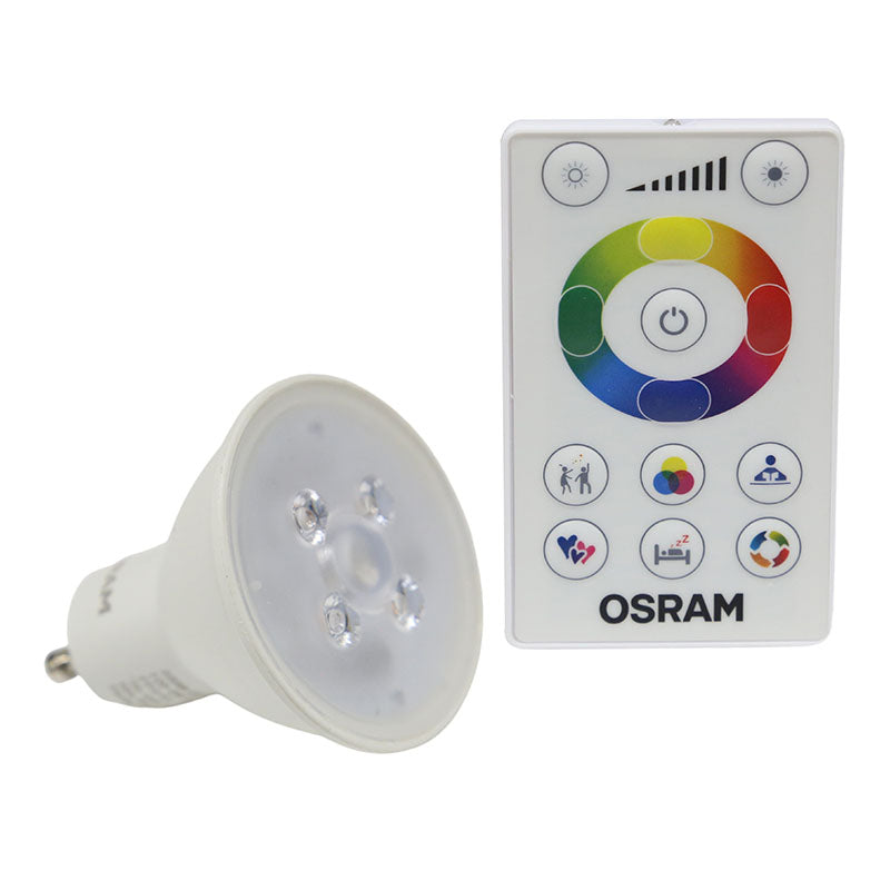Bombillo led colores PAR16 con control GU10 5 W
