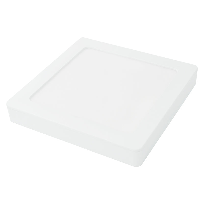 Lámpara de sobreponer led cuadrada blanca 8" 15 W