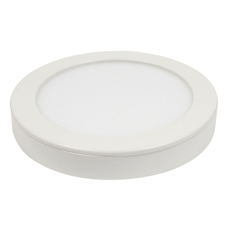 Lámpara de sobreponer led redonda blanca 8" 15 W