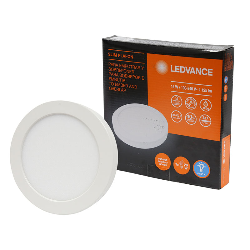 8" 15W Round White Surface Mount LED Light