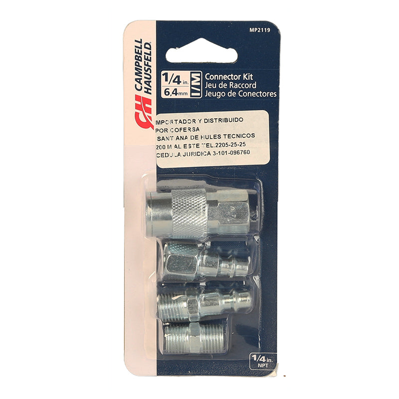 Acoples rápidos juego 1/4" 4 piezas