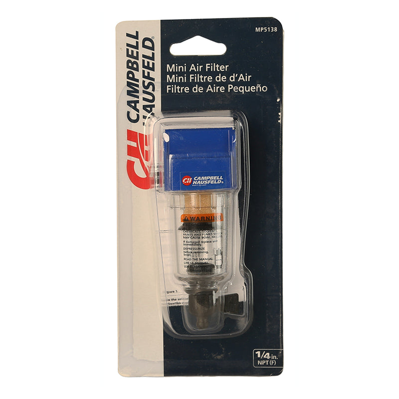 Mini filtro de aire y agua para compresor Campbell Hausfeld 1/4"