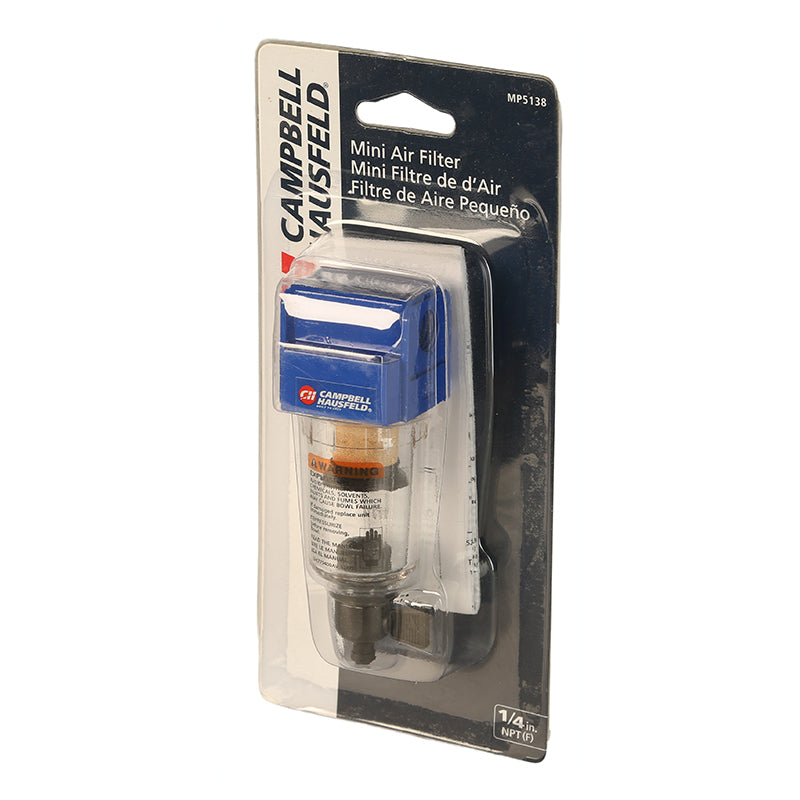 Mini filtro de aire y agua para compresor Campbell Hausfeld 1/4"