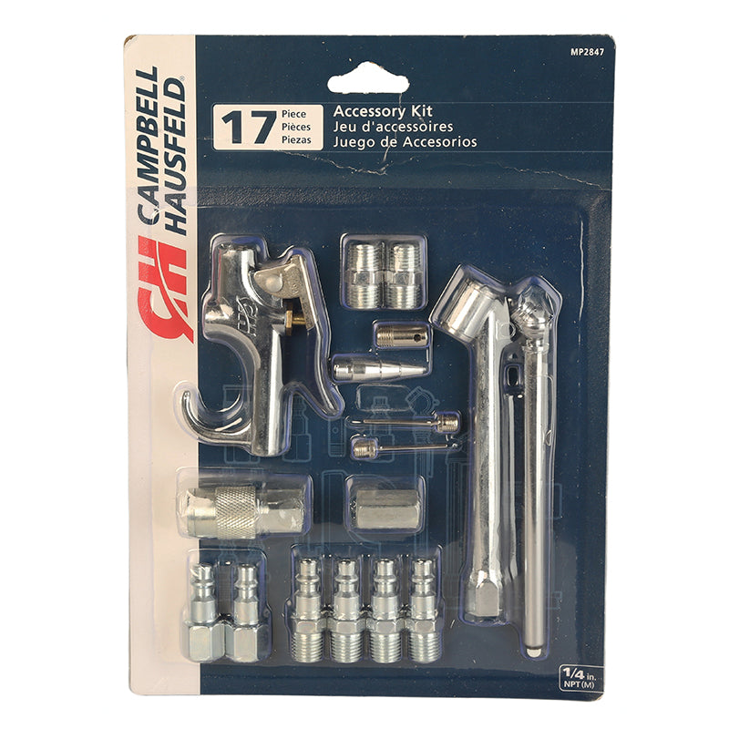 17-piece air compressor accessory kit