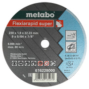 Disco de corte acero inoxidable 9" x 5/64" x 7/8" Metabo