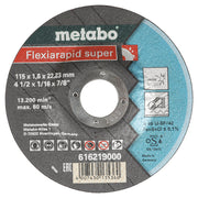Disco de corte acero inoxidable 4 1/2" x 1/16" x 7/8" Metabo