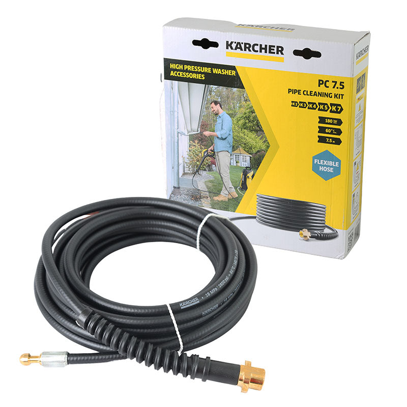 Destaqueador de tuberías 7 m para hidrolavadora doméstica Karcher