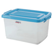 Multipurpose 45-liter transparent box with assorted colored lid